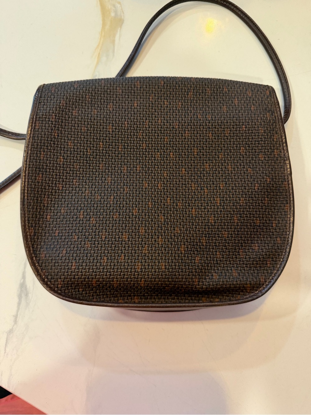 Yves Saint Laurent Black with Brown Accent Woven Shoulder Bag - Picture 3 of 8